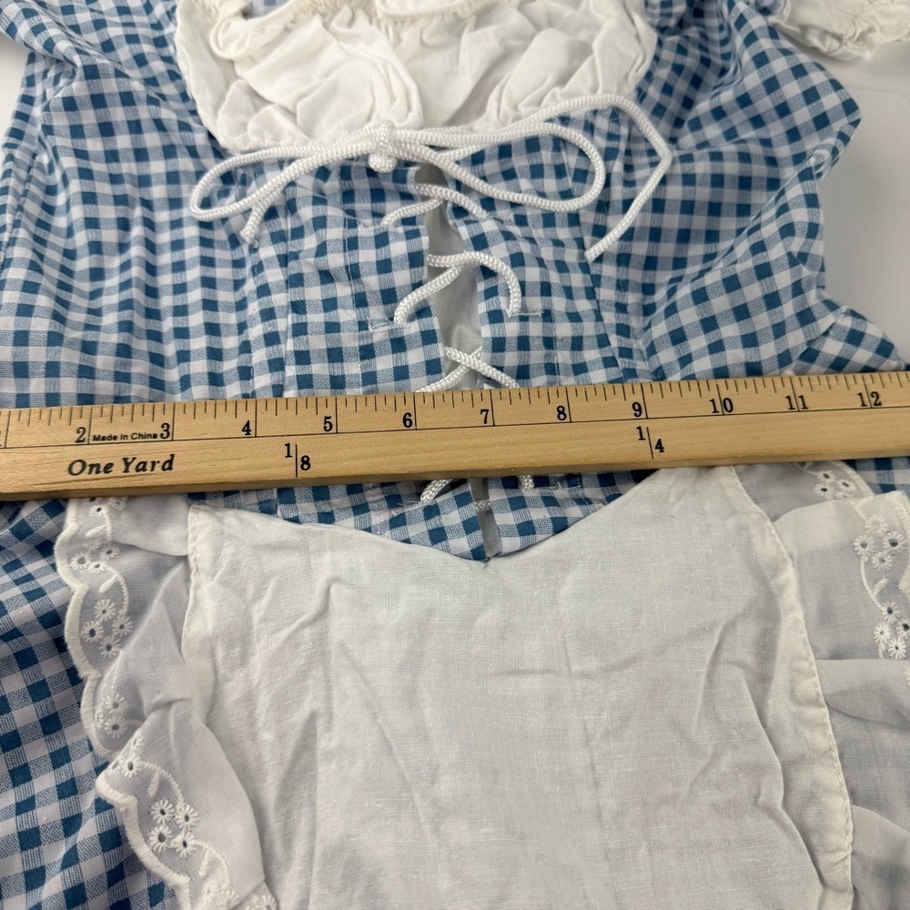 Rubie's Secret Wishes Country Girl Womens Small Blue Checked Dress Costume - Picture 4 of 8